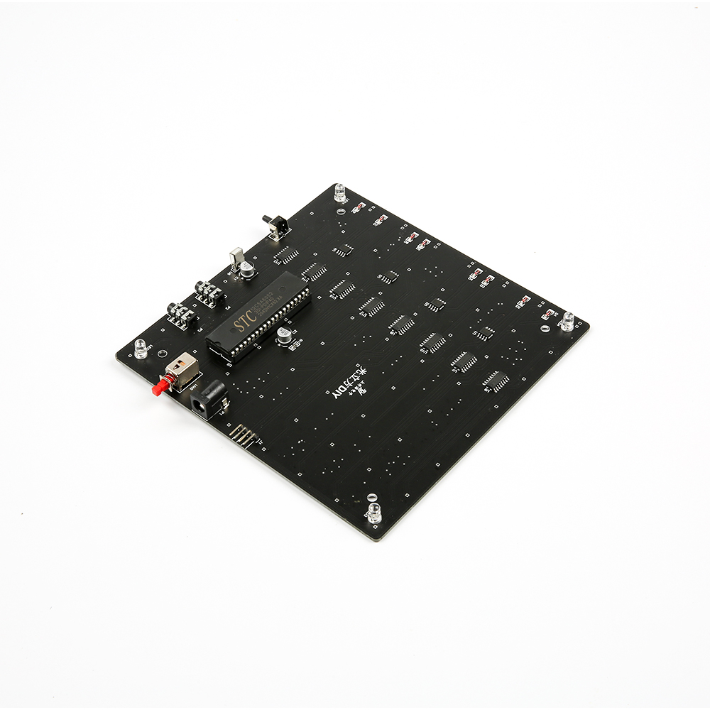 DIY набор для сборки светодиодного музыкального куба, с батарейкой в комплекте